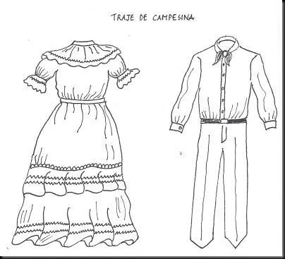 Dibujos para colorear de trajes tipicos de la region andina - Imagui