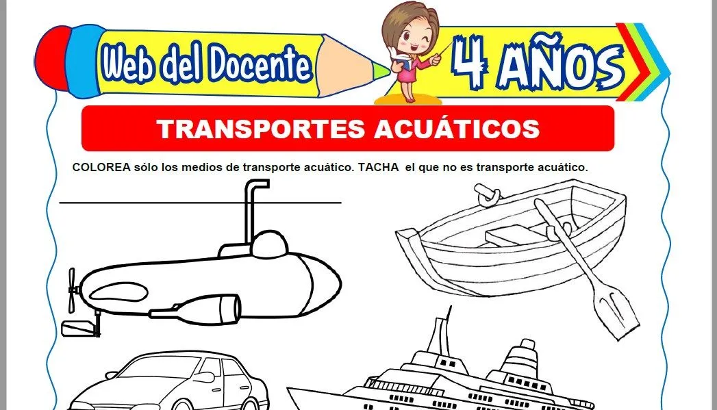 Transportes Acuáticos para Niños de 4 Años – Web del Docente