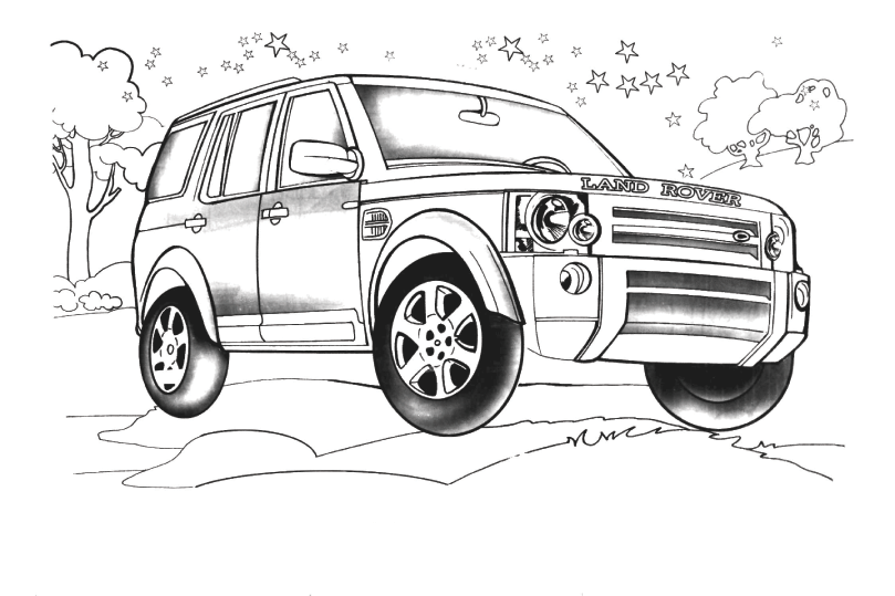 Transportes para colorear: Land Rover