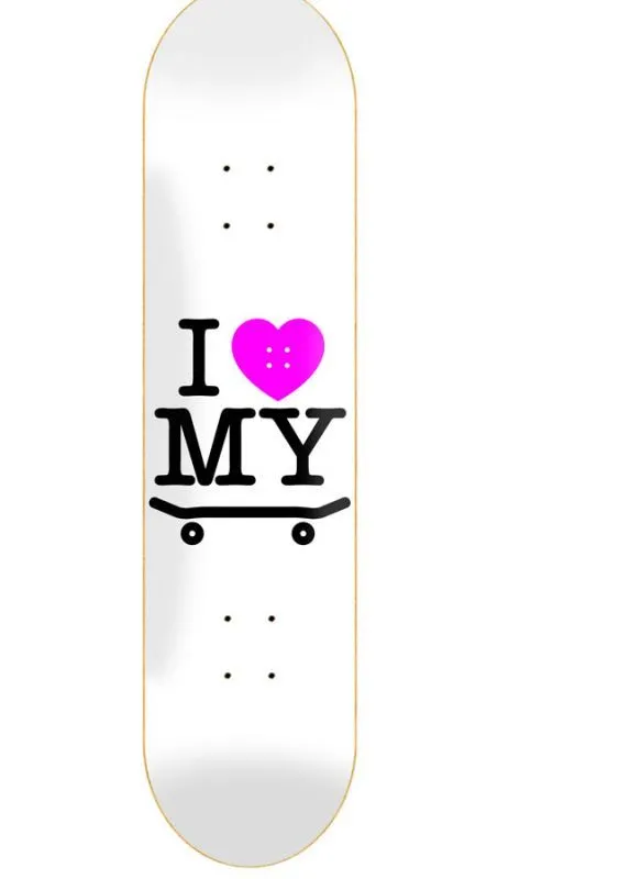 Trap-Skateboards-Team-I-Love-my-Board-white-775-Deck | été clothing