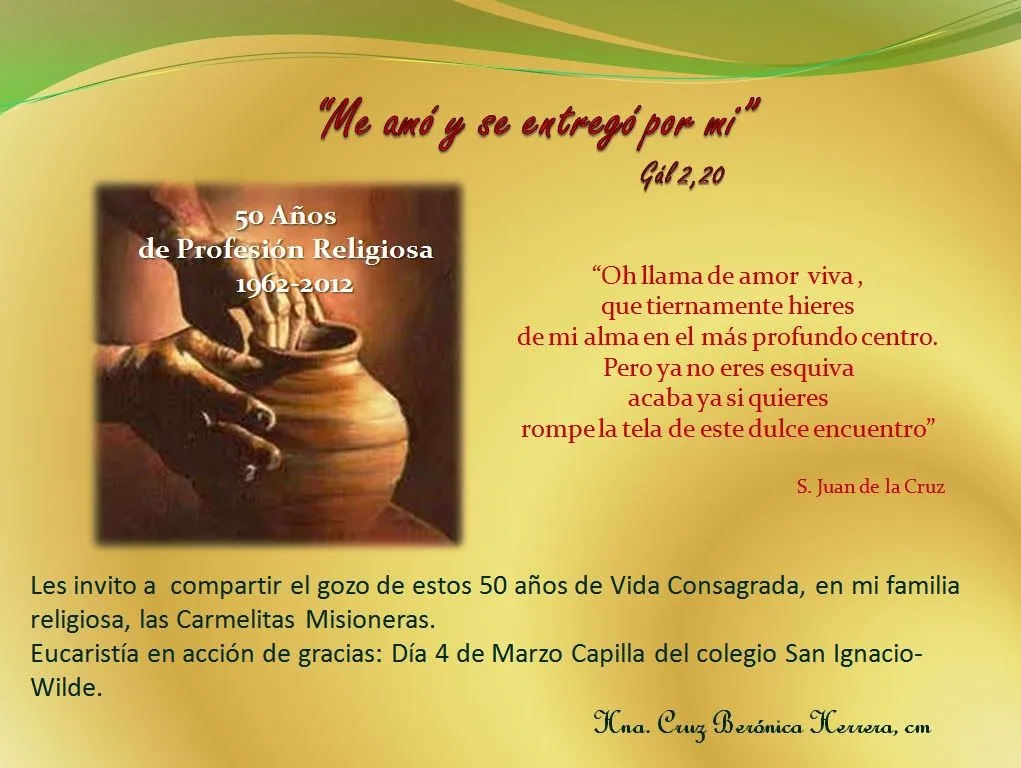 TRATAR ENTRE AMIGOS: BODAS DE ORO DE HNA BERÓNICA HERRERA TRATAR ENTRE AMIGOS: BODAS DE ORO DE HNA BERÓNICA HERRERA