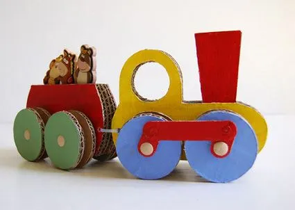 Juegos infantiles hechos con cartón - Decoracion - EstiloPeques