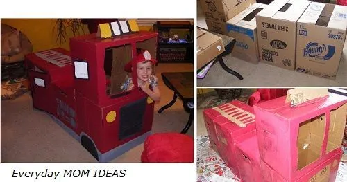 Tren de cartón de Everyday MOM IDEAS | Manualidades infantiles ...