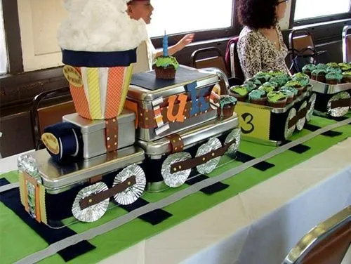 tren centro de mesa Tren con dulces:¡supercentro de mesa para una ...