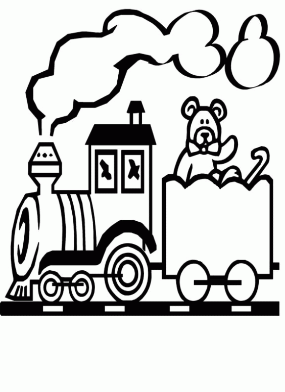 Dibujo de Trenes para colorear. Dibujos infantiles de Trenes ...