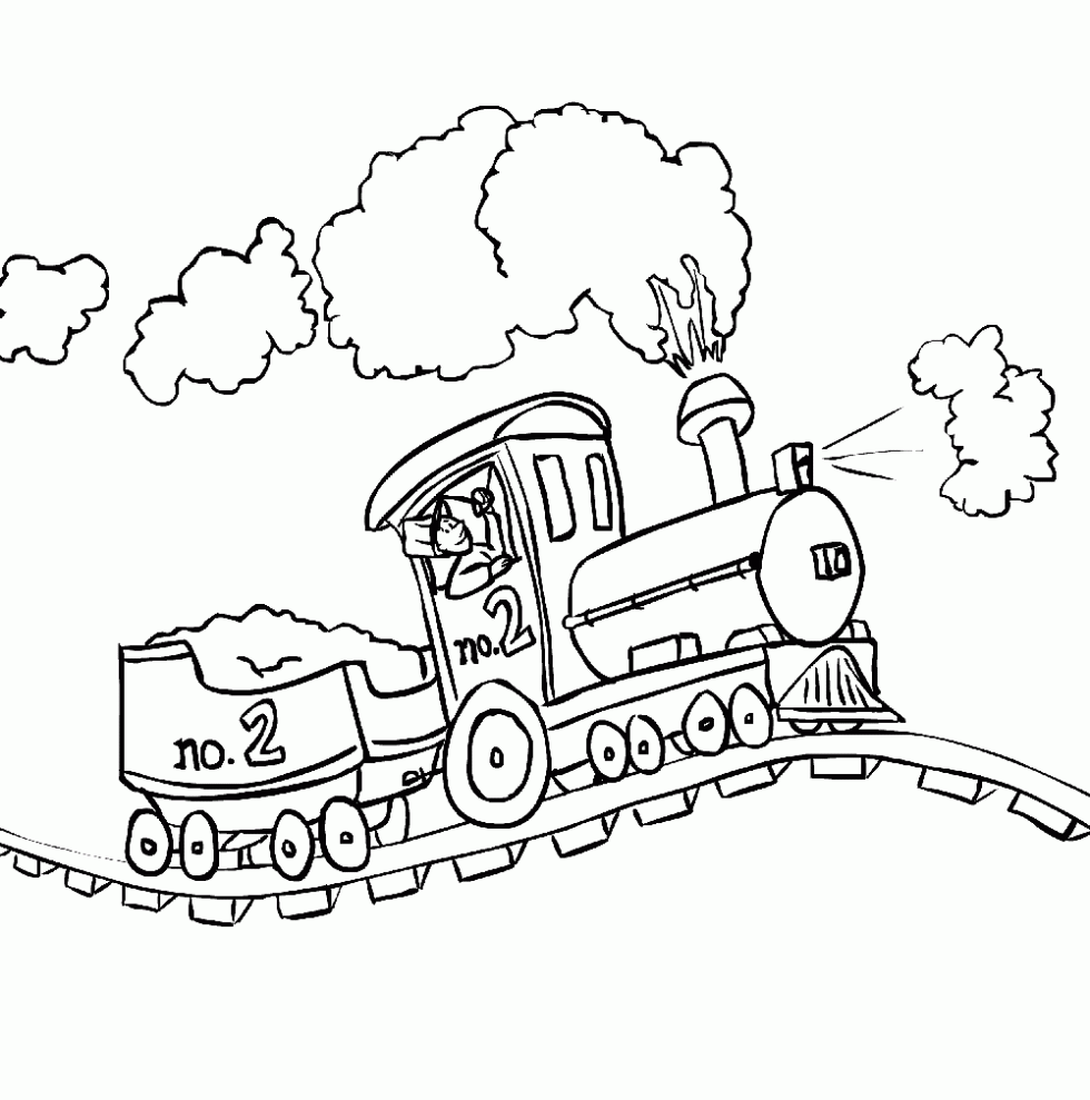 Dibujo de Trenes para colorear. Dibujos infantiles de Trenes. Colorear ...