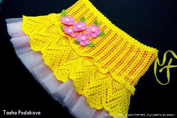 TRICO y CROCHET-madona-mía: Falda de niña para expertas en crochet