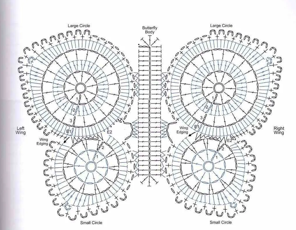 TRICO y CROCHET-madona-mía: Mariposas /borboletas padrón crochet