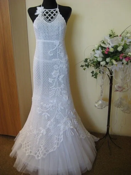 Vestido de novia a crochet patrones - Imagui