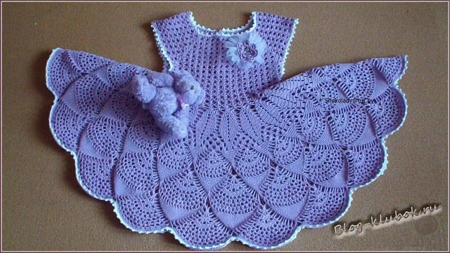 Vestido a crochet para niña de 6 meses - Imagui