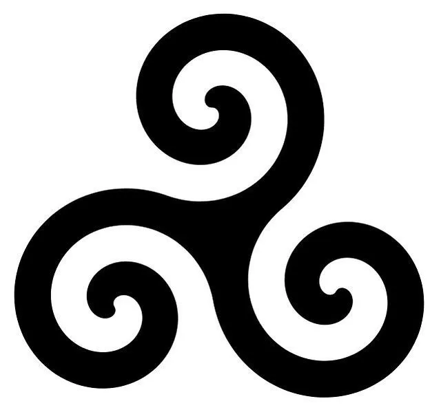 Triskle é um símbolo celta que representa as tríades da vida em ...
