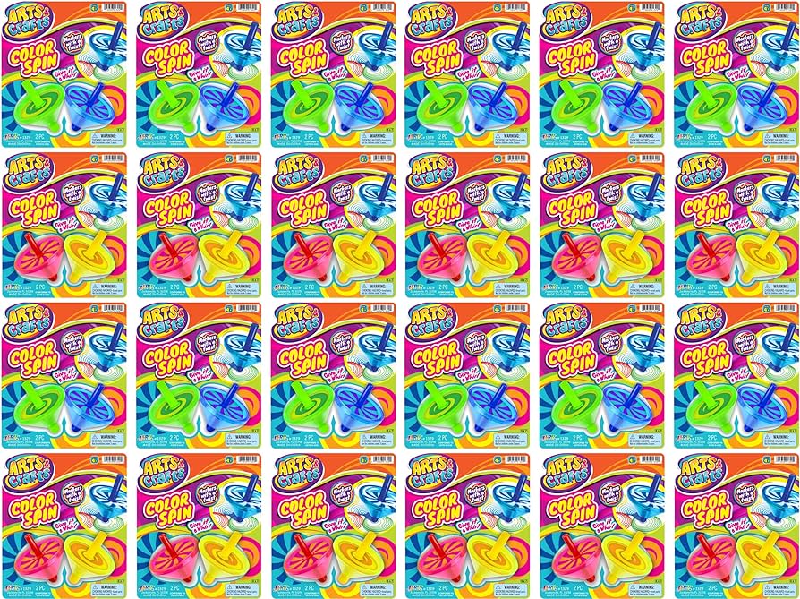 Trompos de Juguete para Colorear (24 Paquetes / 48 Spinners) Juguete Giratorio Kit de Arte I Marcadores Trompos de Juguete para Colorear (24 Paquetes / 48 Spinners) Juguete Giratorio Kit de Arte I Marcadores