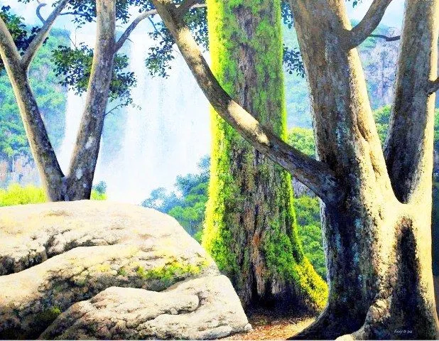 Troncos de arboles pintados en óleo | El club del arte, pinturas Troncos de arboles pintados en óleo | El club del arte, pinturas