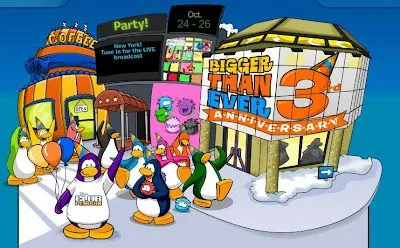 TRUCOS DEL CLUB PENGUIN: 3° aniversario del club penguin y halloween!