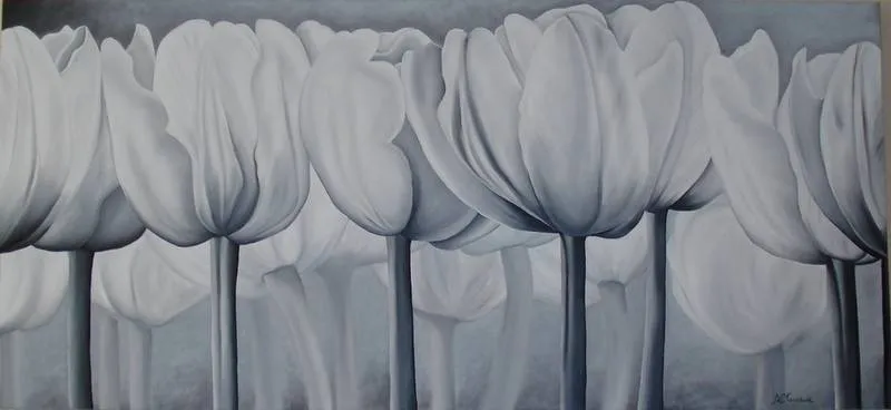 Tulipanes en Blanco y negro. Ana Claudia Tauscheck - Artelista.com