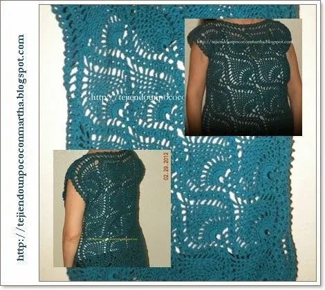 Puntada piña blusa crochet - Imagui