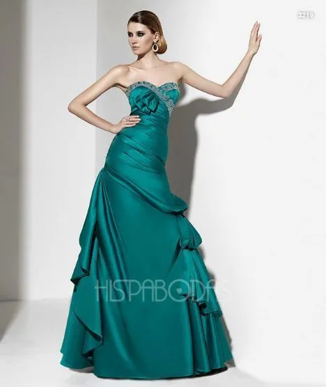 Vestidos largos de fiesta en color turquesa | AquiModa.com ...