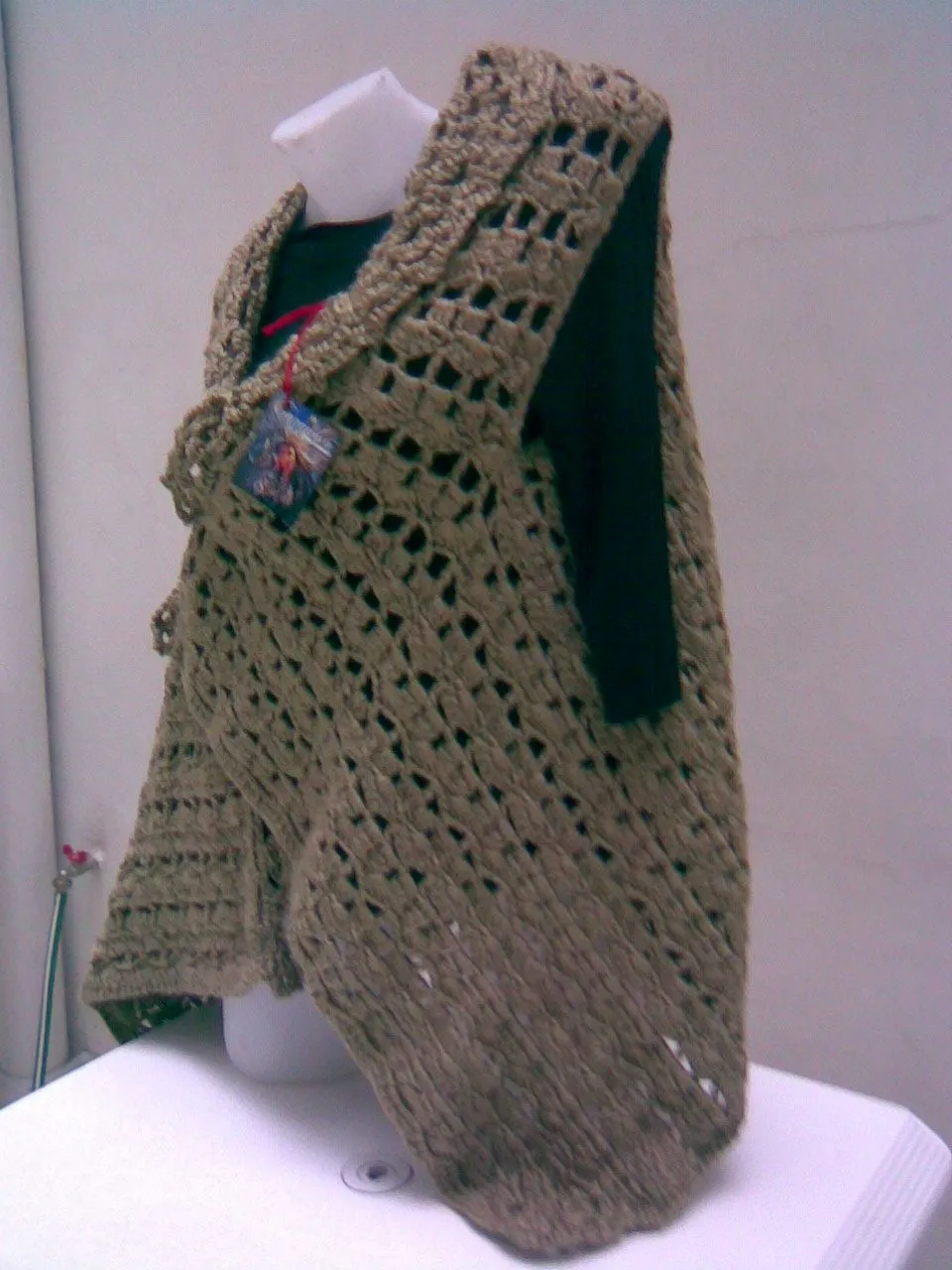 Turquesa Crochet: Chaleco supermoderno en crochet.