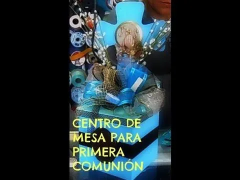 TUTORIAL CENTRO DE MESA PRIMERA COMUNION NIÑO//MANUALIDADES DE ...