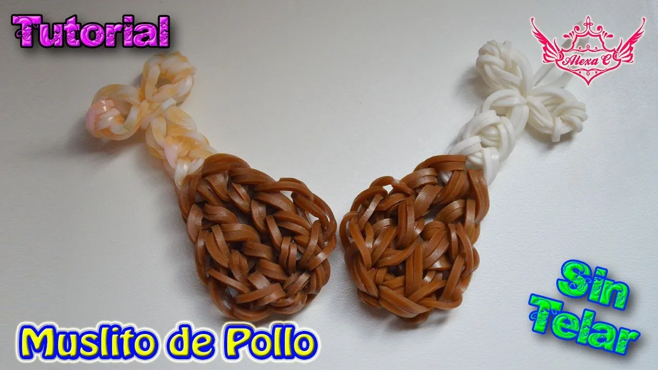 ♥ Tutorial Fácil: Muslito de Pollo de gomitas (sin telar) ♥ - YouTube