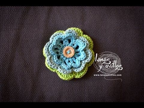 Tutorial Flor Crochet o Ganchillo Paso A Paso en Español - YouTube