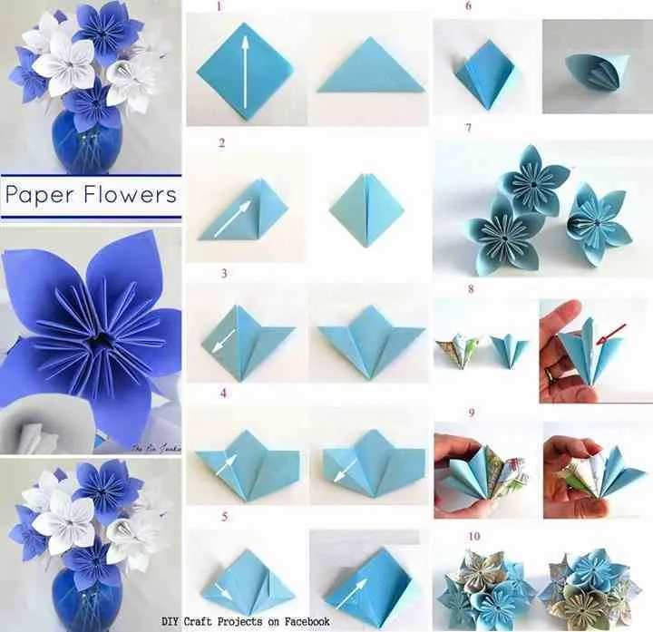 Tutorial de cómo hacer flores en origami paso a paso Tutorial de cómo hacer flores en origami paso a paso