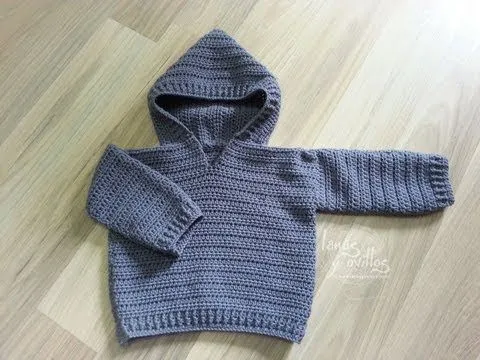 Tutorial Jersey Fácil Crochet o Ganchillo Bebé Sweater Baby - YouTube
