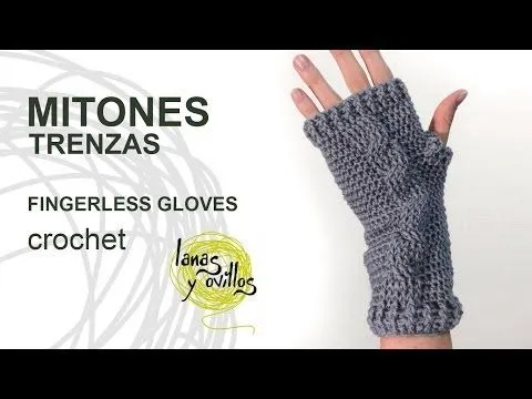 Tutorial Mitones Crochet o Ganchillo Fingerless Gloves (English ...