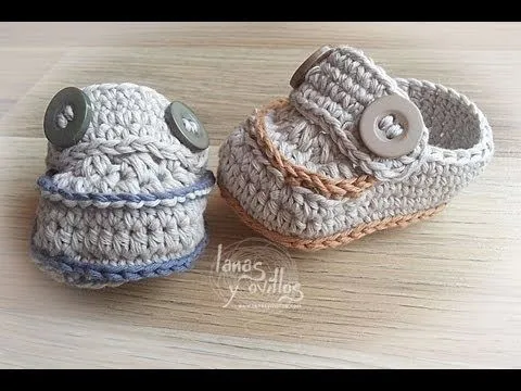 Tutorial Mocasines Bebé Crochet o Ganchillo en Español - YouTube