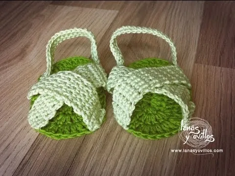 Tutorial Sandalias Bebé Crochet o Ganchillo Baby Sandals (English ...