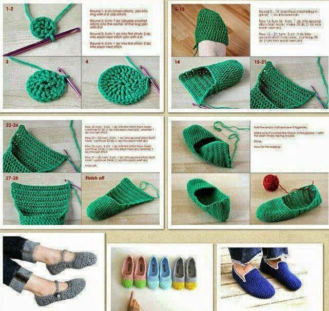 4 Tutoriales para tejer calzado al crochet | Crochet y Dos agujas