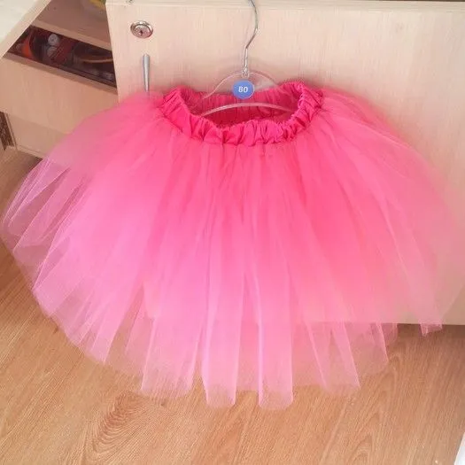 Tutú de bailarina hecho a mano de tul para niña de color rosado ...