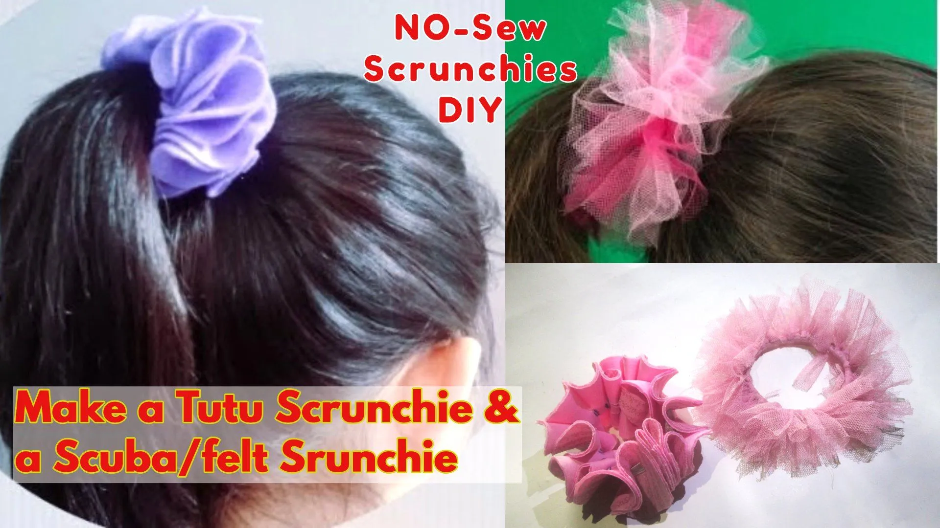 Cómo hacer un tutu Scrunchy y un correa de pelo de Scuba/fieltro Scrunchie  sin coser | Adaobi Obiefuna | Skillshare