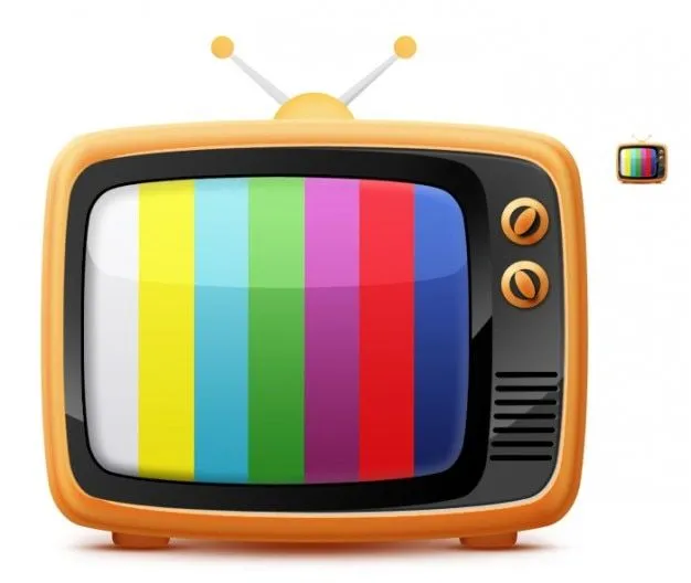 Tv retro con líneas de colores. | Descargar PSD gratis