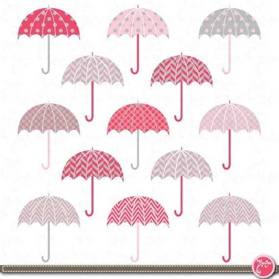 Umbrella Clip Art Pink umbrella Wedding umbrella by YenzArtHaut