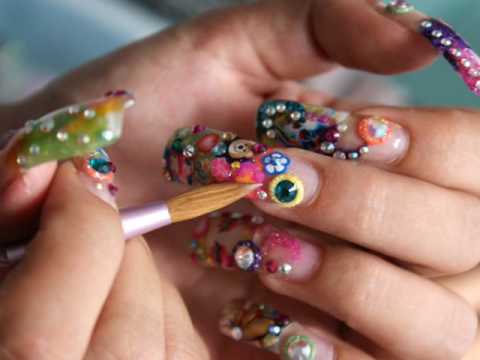 Como se hacen uñas de acrilico decoradas - Imagui