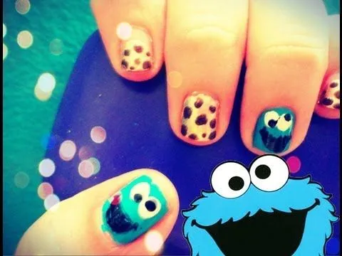 Uñas Cookie Monster:D - YouTube