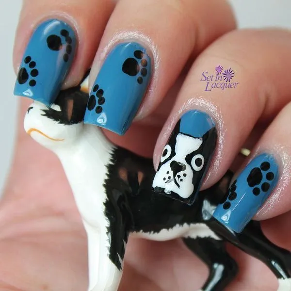 Uñas decoradas inspiradas en perritos - Dog Nail Art Design | Uñas ...