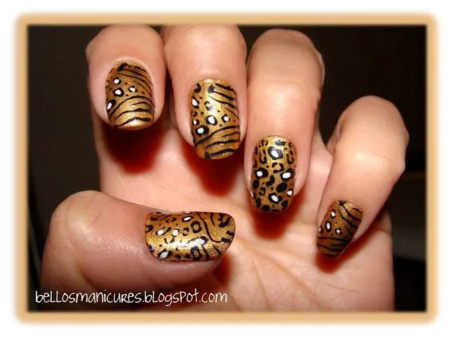 Uñas de acrilico leopardo - Imagui