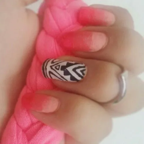 uñas #nails #trival #degradado #rosa | Mis diseños | Pinterest | Nails