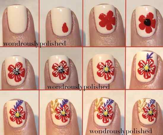 Uñas Paso A Paso De Flores | Decoración de Uñas - Manicura y Nail Art