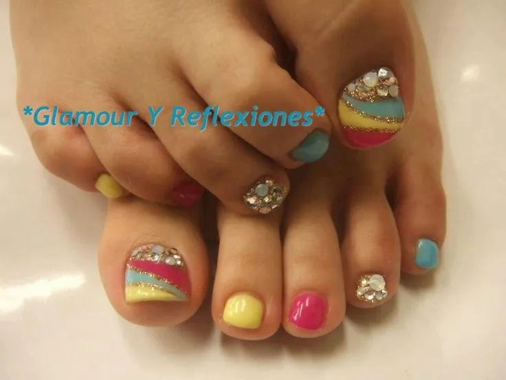 Uñas de pies | decorado de uñas de pies | Pinterest | Pies and Nails