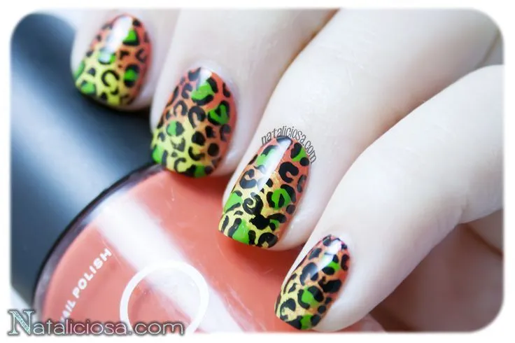 unas uñas pintadas de leopardo al restilo rasta o rastafari ...