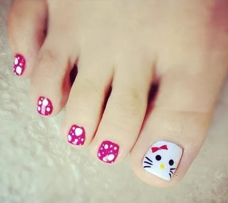 Modelo de uñas pintadas para los pies - Imagui