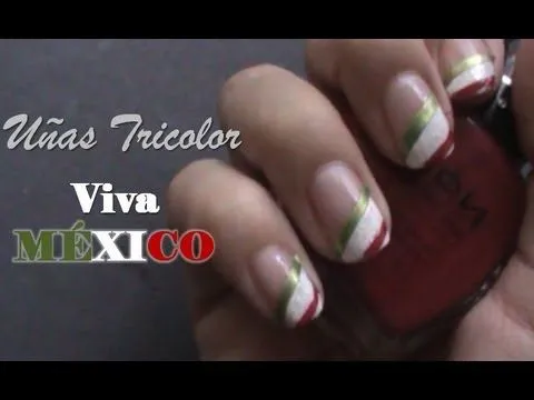 Uñas tricolor [Mexicanas] - YouTube
