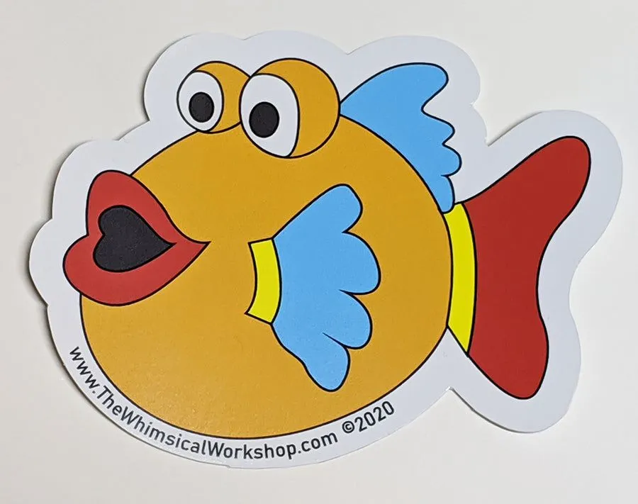 Under the Sea Fishy Sticker - Orange – The Whimsical Workshop LLC