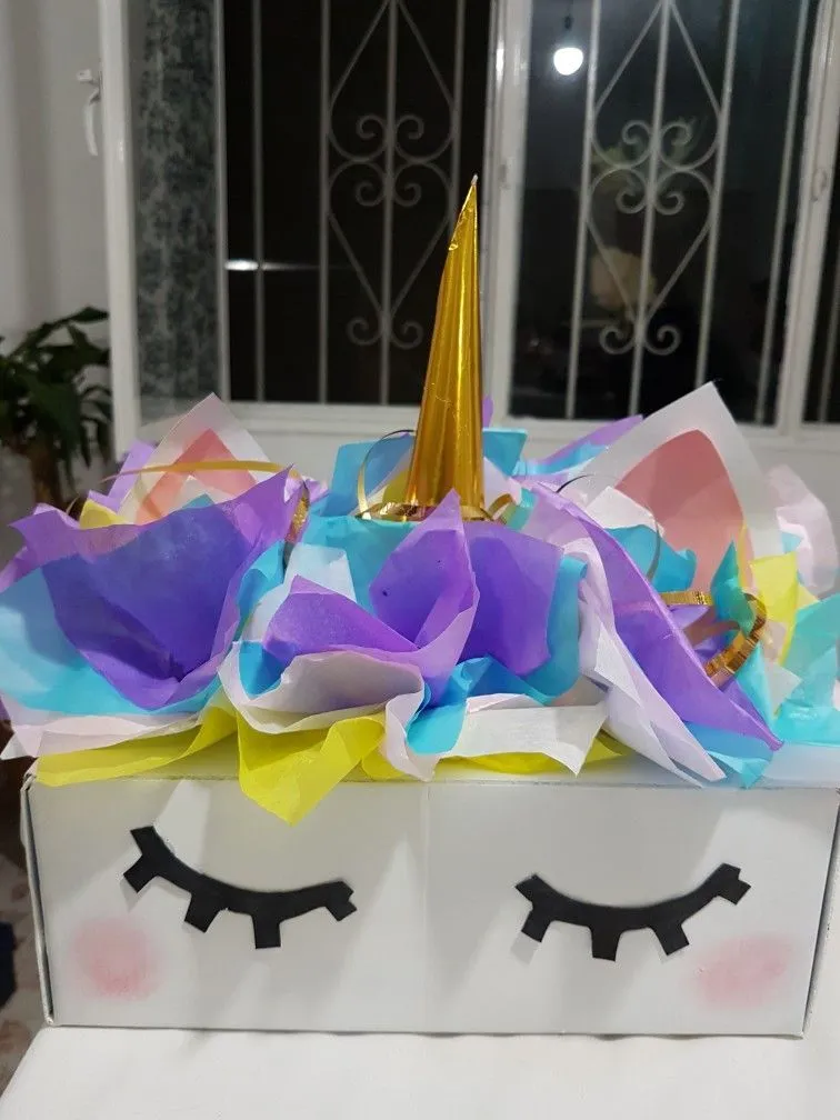 Unicornio caja | Birthday, Unicorn store, Birthday cake