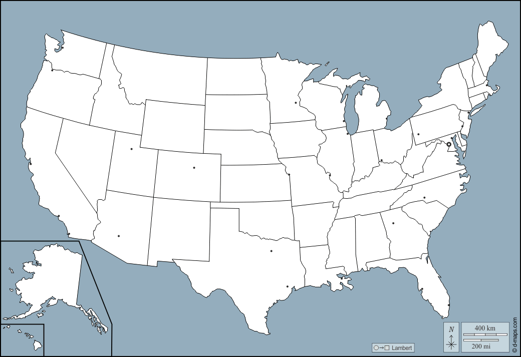 Estados Unidos con Alaska y Hawai: Mapa gratuito, mapa mudo ... Estados Unidos con Alaska y Hawai: Mapa gratuito, mapa mudo ...