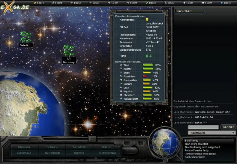universum Screenshot/ Wallpaper zu Empire Universe 2 - eXga.
