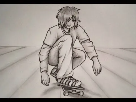 Dibujos de skateboard a lapiz - Imagui